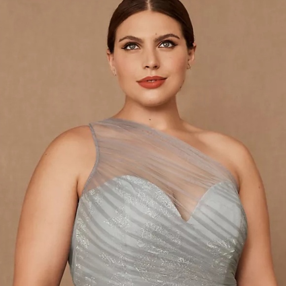 Hayley Paige x BHLDN | Phoebe One-Shoulder Tulle Maxi Dress | NWT - Picture 4 of 7